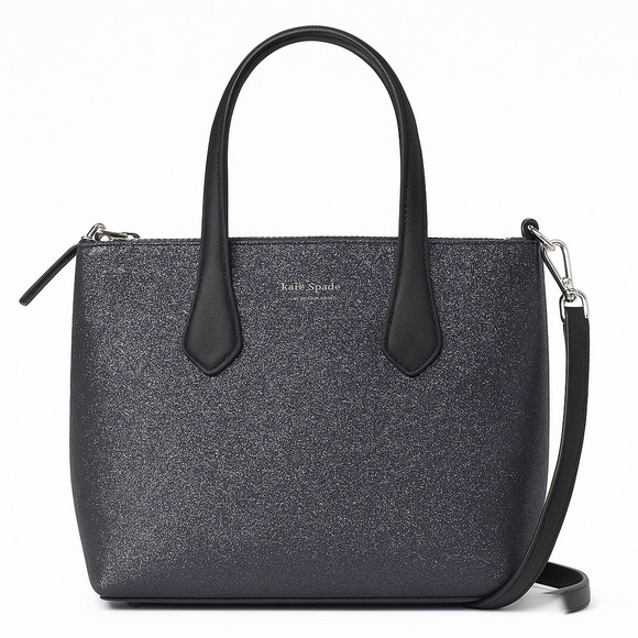 kate spade Handbags - Kate Spade Lola Joeley Tinsel Shimmer Glitter Black Satchel Crossbody
